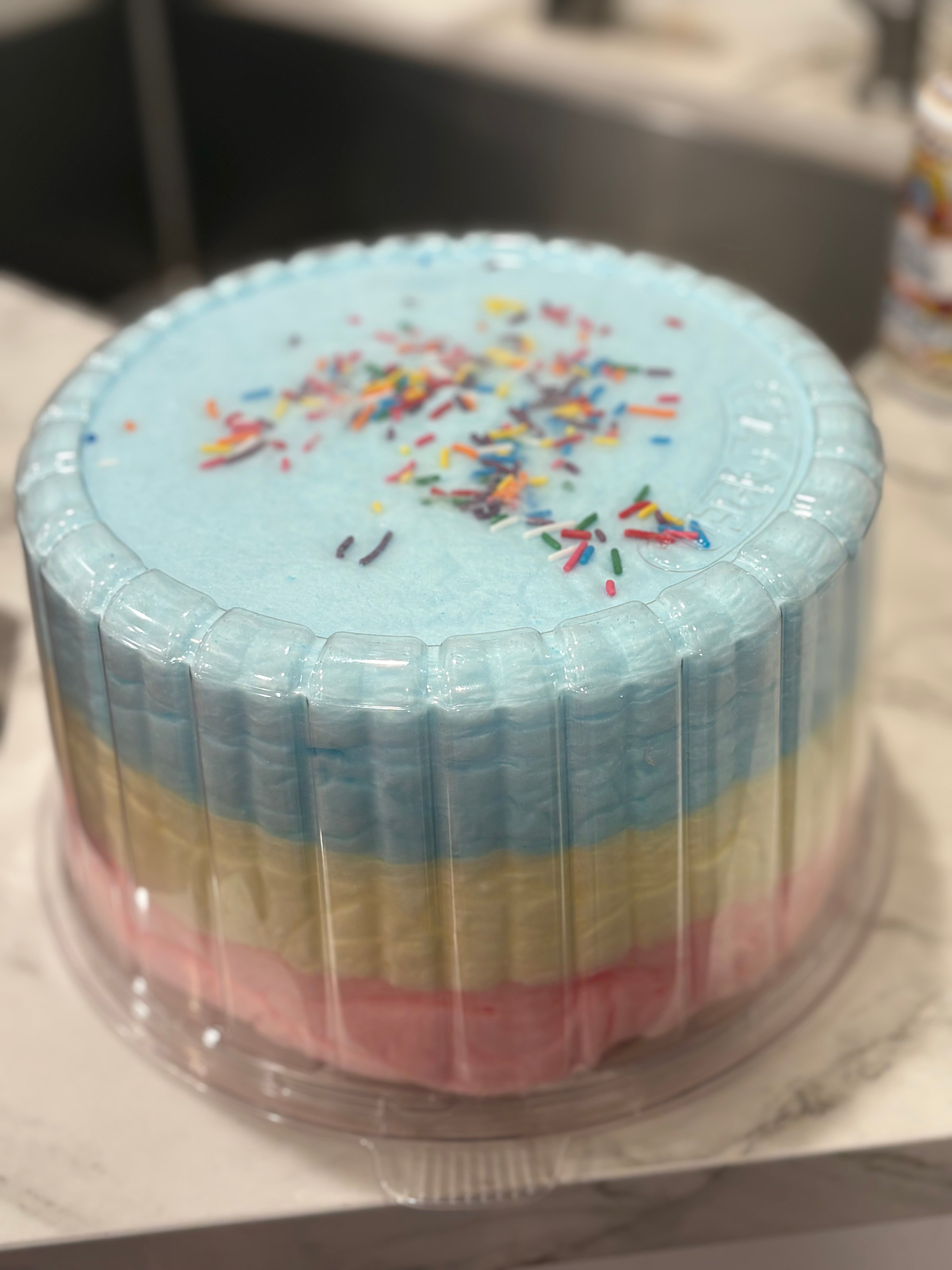 Pastel Rainbow Cotton Candy Cake