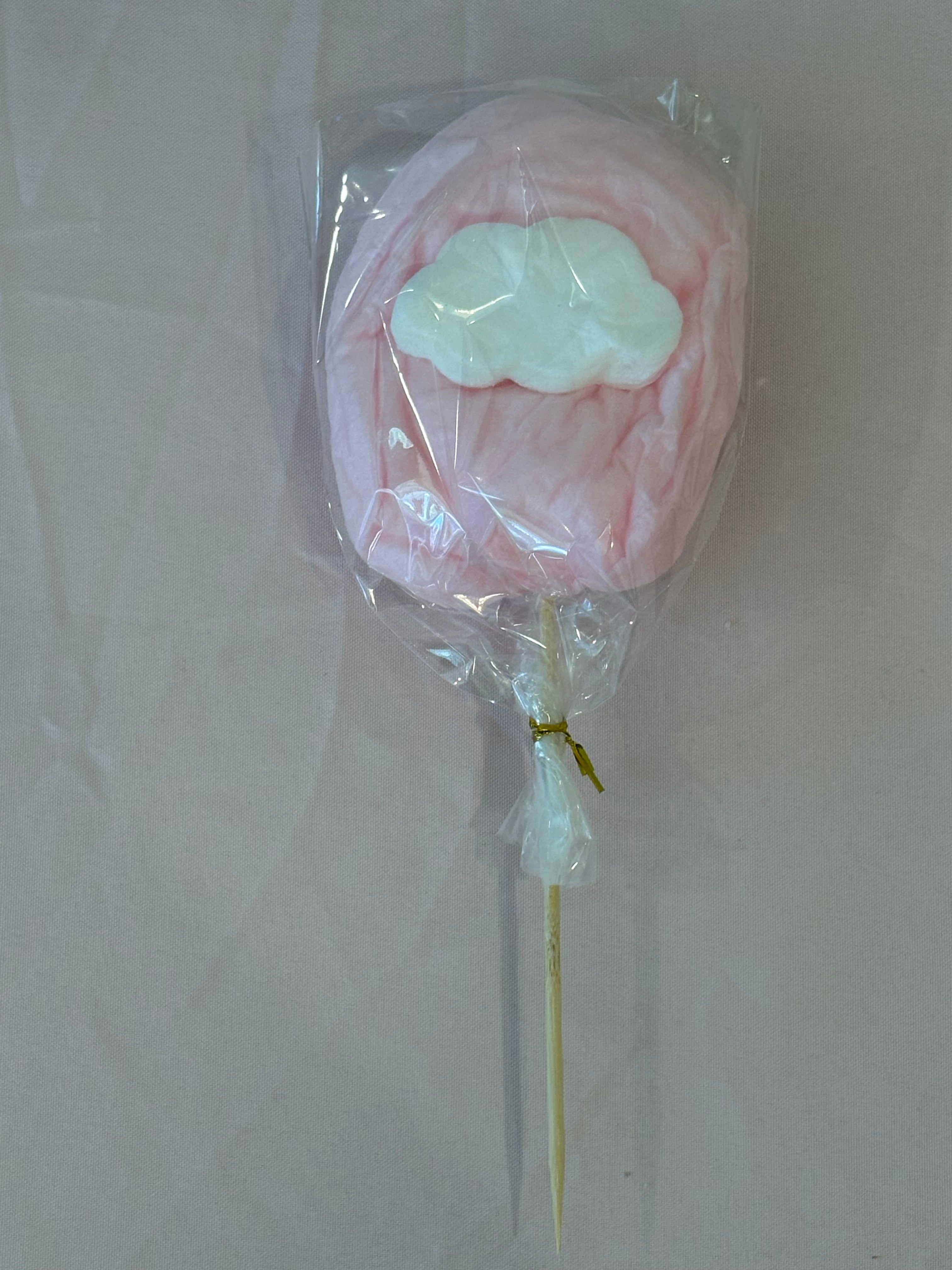 White Cloud Cotton Candy on a Stick