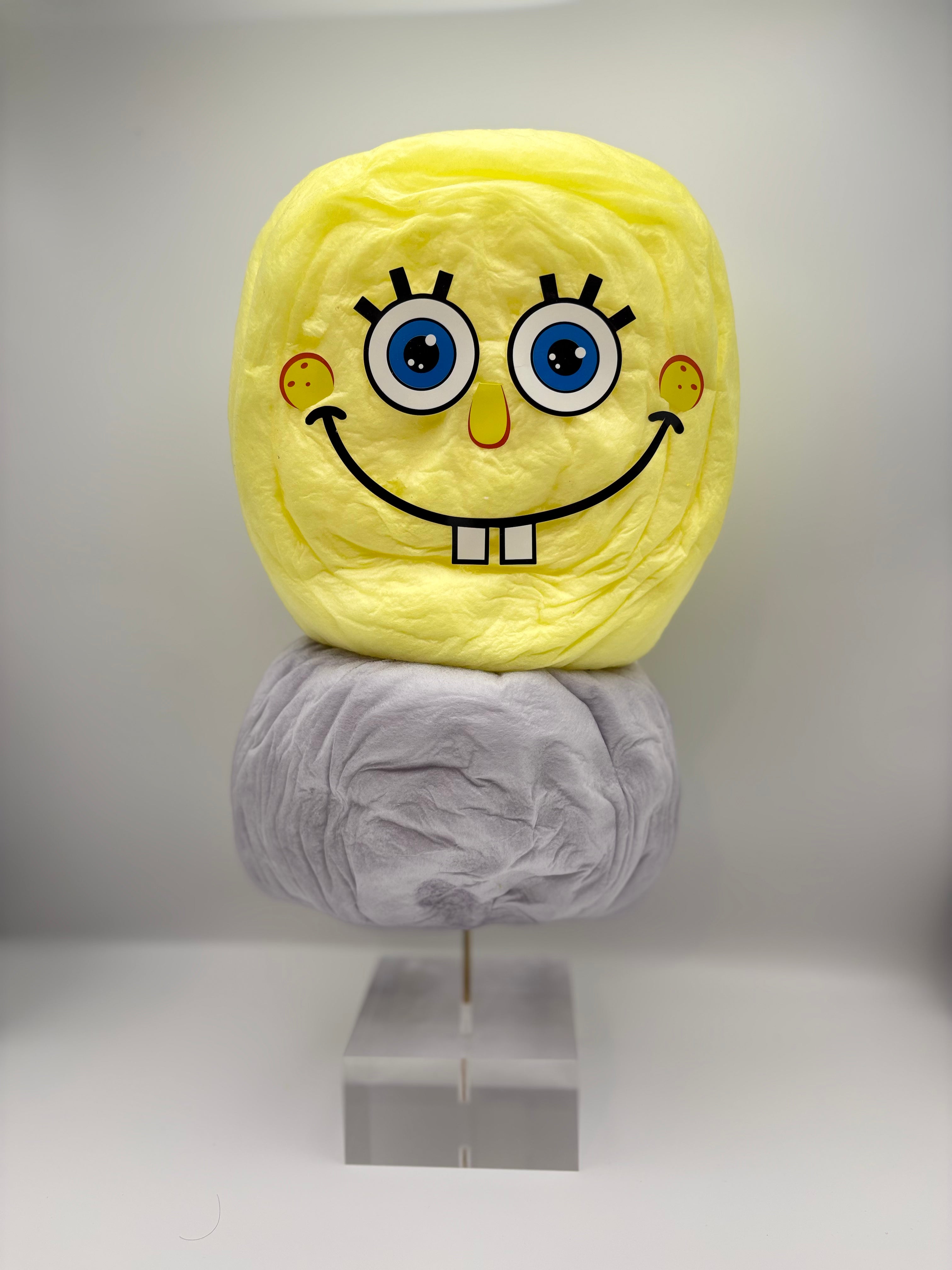 Yellow Square Character Cotton Candy