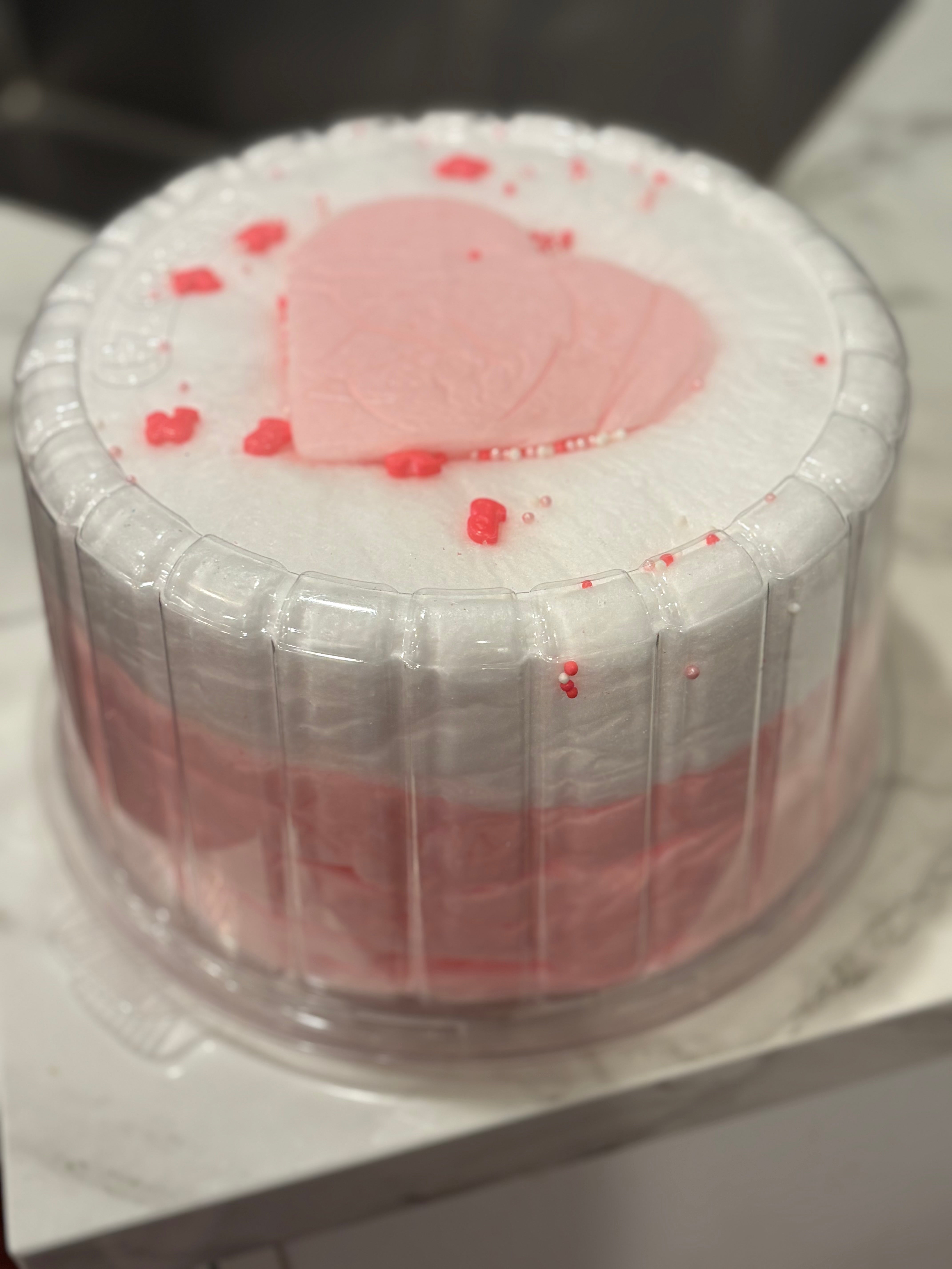 Pink Heart Cotton Candy Cake