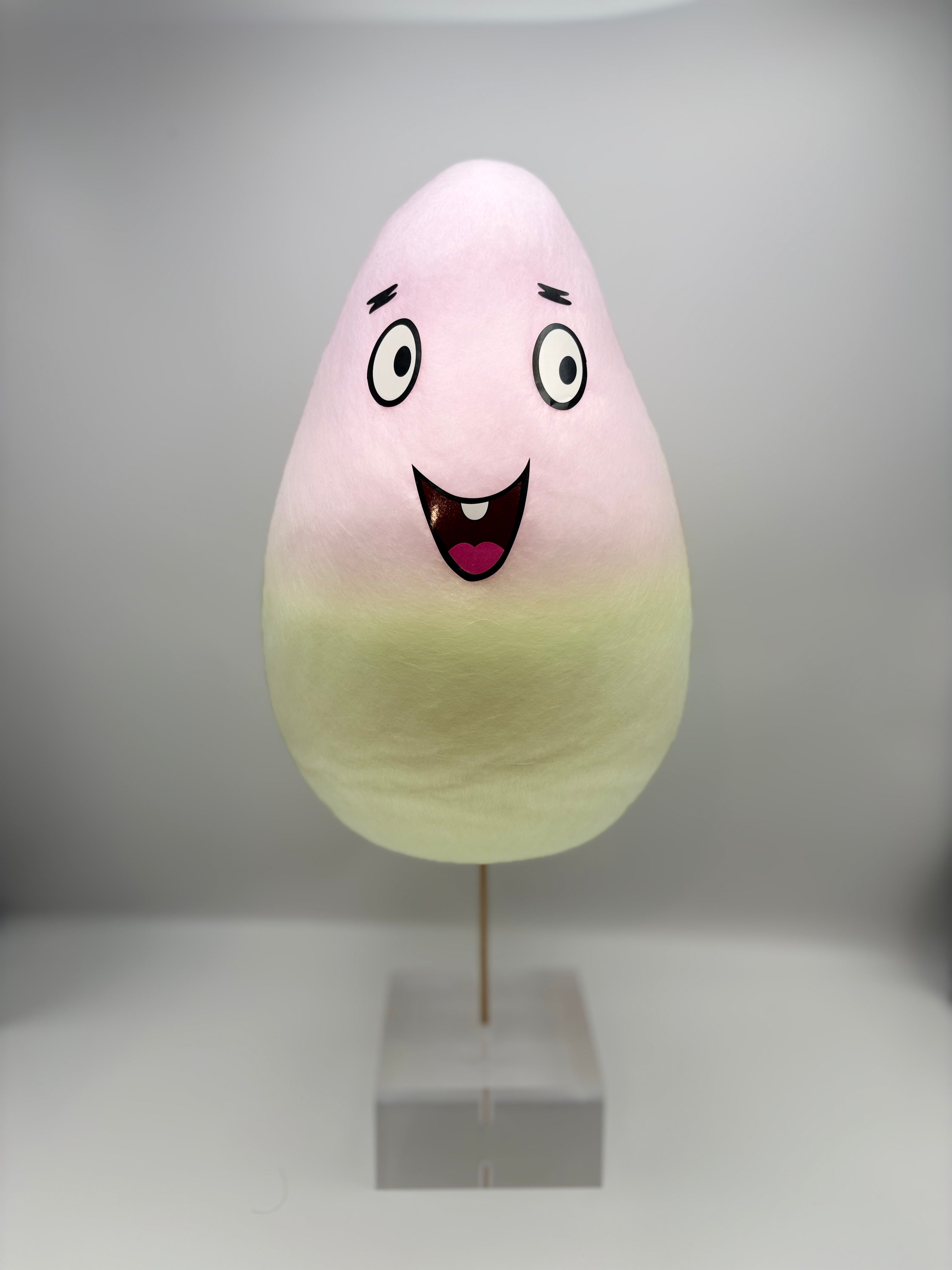 Pink &amp; Green Happy Character Cotton Candy